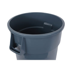 Boardwalk 44-Gallon Round Plastic Waste Receptacle - Gray