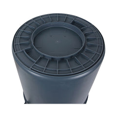 Boardwalk 44-Gallon Round Plastic Waste Receptacle - Gray