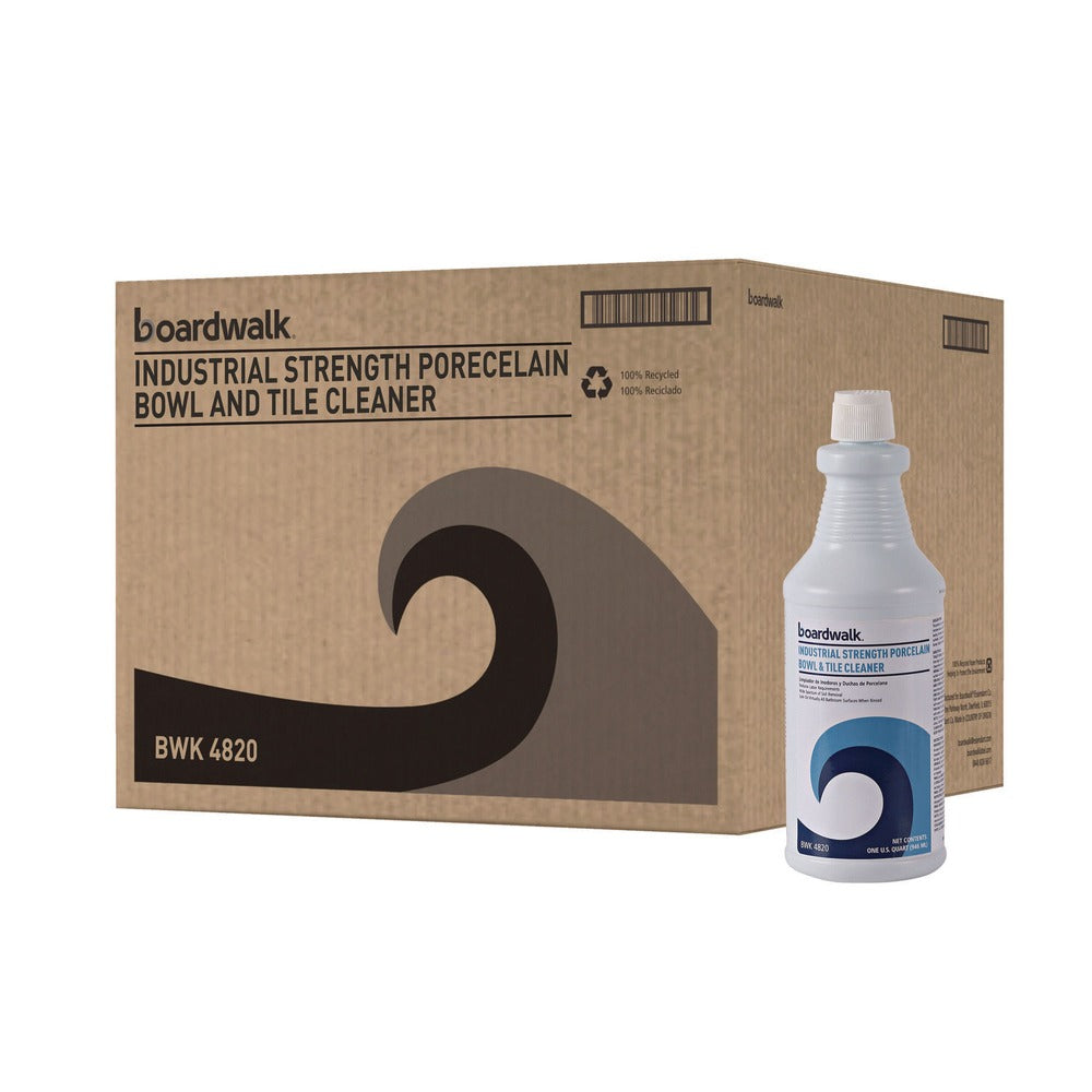 Boardwalk 32 oz. Bottle Industrial Strength RTU Porcelain Bowl and Tile Cleaner - Floral Scent (12/Carton)