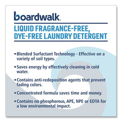 Boardwalk 1 Gallon Fragrance-Free Liquid Laundry Detergent - Unscented (4/Carton)