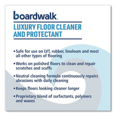 Boardwalk 1 Gallon Luxury Floor Cleaner and Protectant - Lemon Scent (4/Carton)