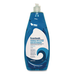 Boardwalk 38 oz Manual Pot and Pan Dish Detergent - Fresh Breeze Scent (8/Carton)