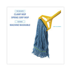 Boardwalk Super Loop Wet Cotton/Synthetic Mop Head - Medium, Blue