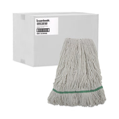Boardwalk Premium Standard Cotton/Rayon Fiber Mop Head - Medium, White (12/Carton)