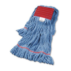 Boardwalk 5 in. Super Loop Cotton/Synthetic Fiber Wet Mop Head - Large, Blue (12/Carton)