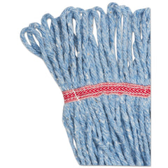 Boardwalk BWK503BLEA 5 in. Super Loop Cotton/Synthetic Fiber Wet Mop Head - Large, Blue