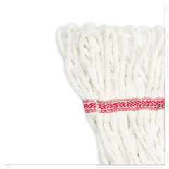 Boardwalk 5 in. Super Loop Cotton/Synthetic Fiber Wet Mop Head - Large, White (12/Carton)