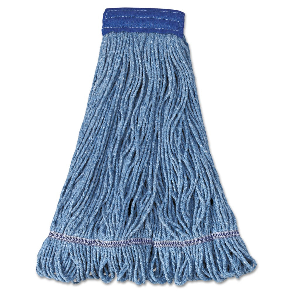 Boardwalk 5 in. Super Loop Cotton/Synthetic Fiber Wet Mop Head - X-Large, Blue (12/Carton)