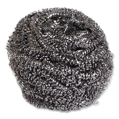 Boardwalk 84BWK SS 2-1/2 in. x 2-3/4 in. Stainless Steel Scrubber - Steel Gray (12/Carton)
