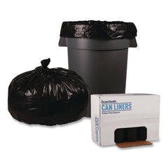 Boardwalk X7658XKKR01 38 in. x 58 in. 60 gal. 1.6 mil Recycled Low-Density Polyethylene Can Liners - Black (100/Carton)