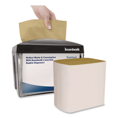 Boardwalk 6.3 in. x 8.5 in. 1-Ply Interfold Napkins - Kraft (12/Carton)