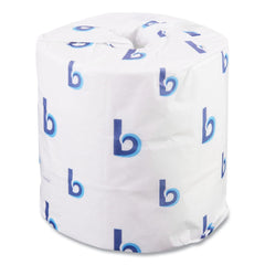 Boardwalk 4.5 in. x 4.5 in. 2-Ply Septic Safe Toilet Tissue - White (96/Carton)
