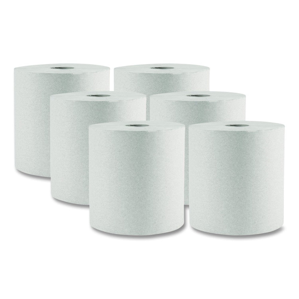Boardwalk 8122 8 in. x 800 ft. 1-Ply Hardwound Paper Towels - White (6/Carton)