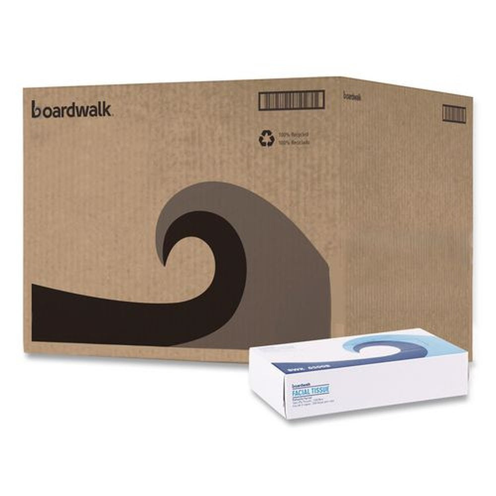 Boardwalk BWK6500B 2-Ply Office Packs Facial Tissue Flat Box - White (30/Carton)