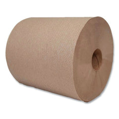 Boardwalk Hard Wound Towel, 1-Ply, 8-in x 700 ft, Brown, 6 Rolls/Carton