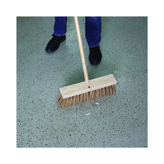 Boardwalk 6.25 in. Palmyra Fiber Bristles 16 in. Brush Street Broom Head - Brown