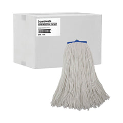 Boardwalk 16 oz. Cut-End Lie-Flat Rayon Wet Mop Head - White (12/Carton)