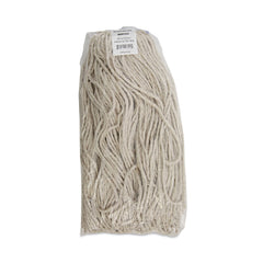 Boardwalk 24 oz. Cut-End Lie-Flat Cotton Wet Mop Head - White (12/Carton)