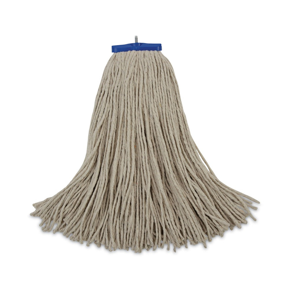 Boardwalk 24 oz. Cut-End Lie-Flat Cotton Wet Mop Head - White