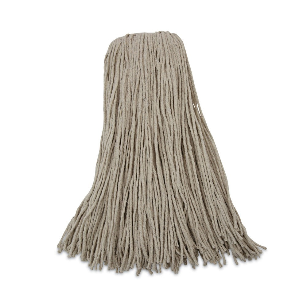 Boardwalk 32 oz. Economical Lie-Flat Cotton Fiber Mop Head - White (12/Carton)