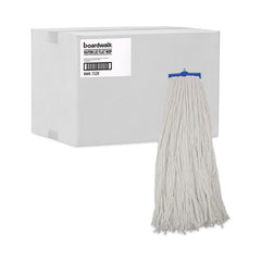 Boardwalk 32 oz. Economical Lie-Flat Rayon Fiber Mop Head - White (12/Carton)
