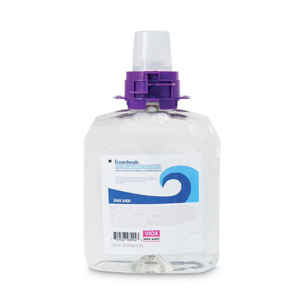 Boardwalk Green Certified Fragrance Free 1250 mL Foam Soap Refills (4/Carton)
