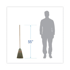 Boardwalk 55 in. Mixed Fiber Bristles Maid Broom - Natural