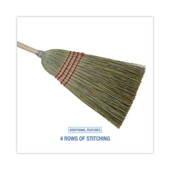 Boardwalk 55 in. Mixed Fiber Bristles Maid Broom - Natural