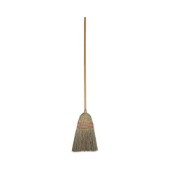Boardwalk 55 in. Overall Length Parlor Broom with Corn Fiber Bristles - Natural