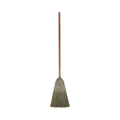 Boardwalk Yucca Corn Fiber Bristle Warehouse Brooms with 56 in. Handle - Natural (12/Carton)