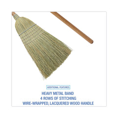 Boardwalk 60 in. Corn Brooms - Black/Natural (6/Carton)