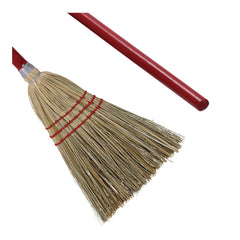 Boardwalk 36 in. Overall Length Corn/Synthetic Fiber Bristles Corn/Fiber Brooms - Gray/Natural (12/Carton)