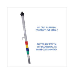 Boardwalk 5 in. x 18 in. Blue Microfiber Head and 59 in. Gray Aluminum/Polypropylene Handle Bucketless Microfiber Mop System (1-Kit)