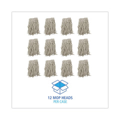 Boardwalk 4-Ply #16 Band Cotton Cut-End Mop Head - White (12/Carton)