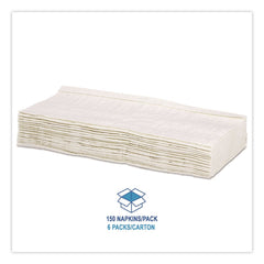 Boardwalk 4-Ply 9.75 in. x 16.75 in. Scrim Wipers - White (150/Dispenser Pack, 6 Dispenser Packs/Carton)