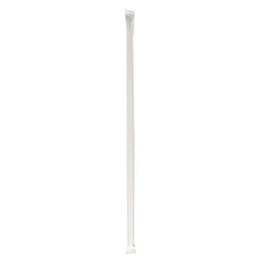 Boardwalk BWKJSTW1025RW 10.25 in. Wrapped Jumbo Polypropylene Straws - Red/White Striped (2000/Carton)