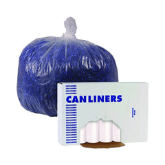 Boardwalk Z6037XNKR01 30 in. x 37 in. 30 Gallon 16 mic High Density Industrial Coreless Roll Can Liners - Natural (500/Carton)