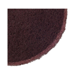 Boardwalk 20 in. Diameter Deep Scrub Pads - Maroon (10/Carton)