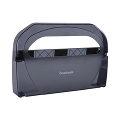Boardwalk 17.25 in. x 3.13 in. x 11.75 in. Toilet Seat Cover Dispenser - Smoke Black