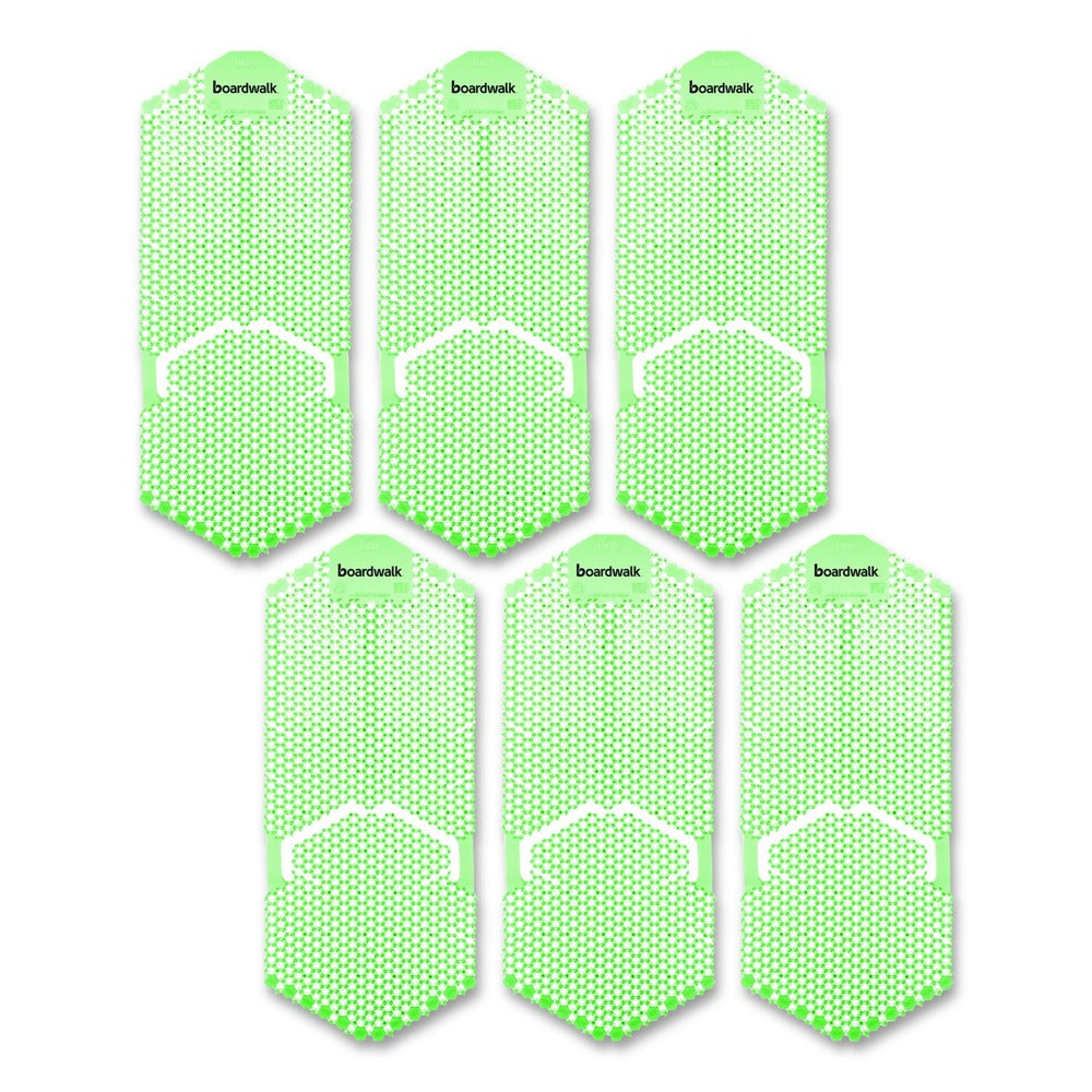 Boardwalk TSU-P-006I006I-02-AAS80 5.22 oz Vertical Urinal Screen - Cucumber Melon Scent/Green (6/Carton)