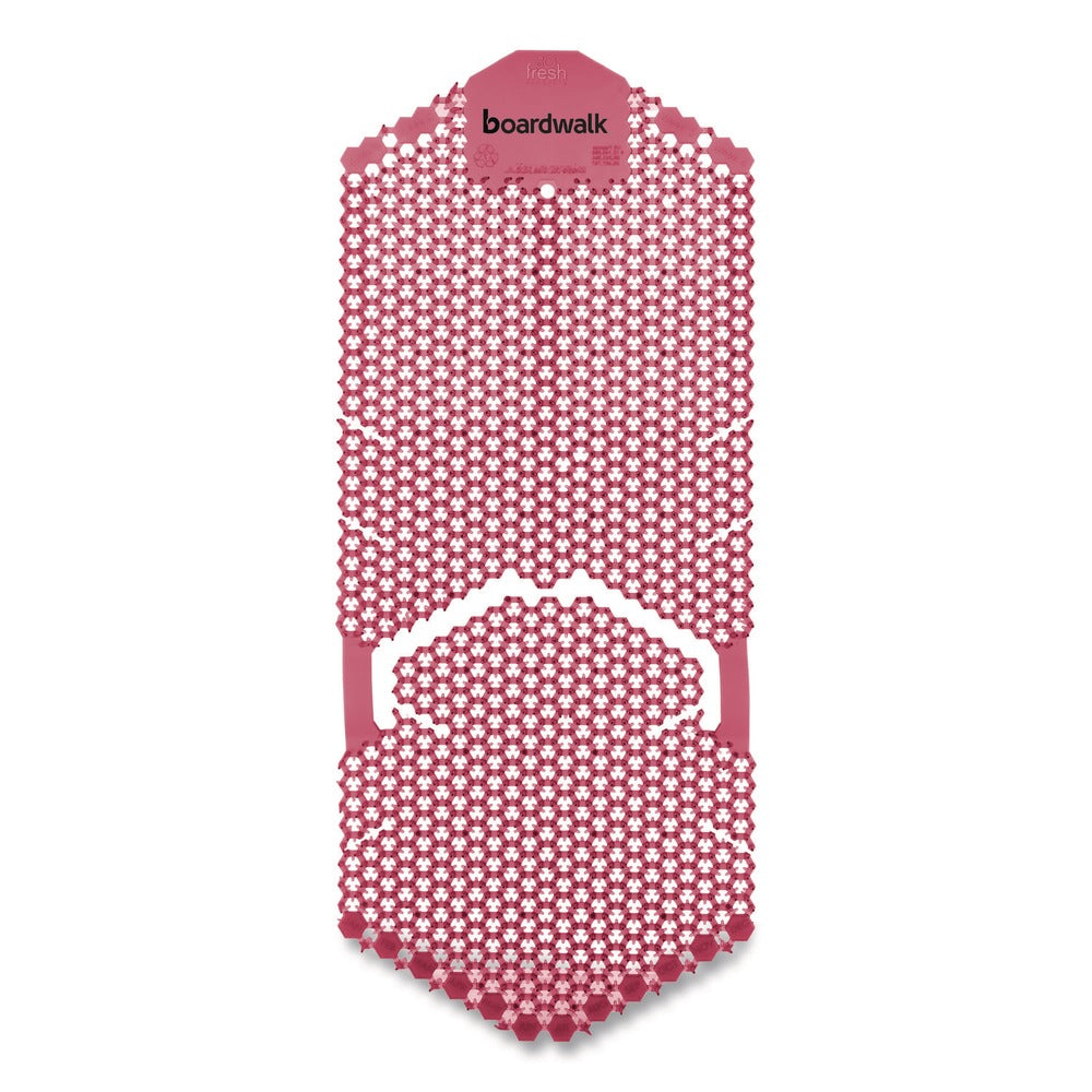 Boardwalk 5.22 oz Vertical Urinal Screen - Spiced Apple Scent/Red (6/Carton)