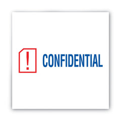 ACCUSTAMP2 1.63 in. x 0.5 in. CONFIDENTIAL Pre-Inked Shutter Stamp - Red/Blue