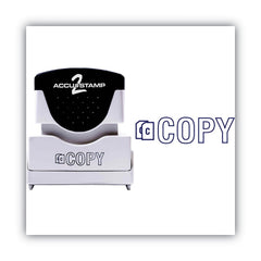 ACCUSTAMP2 1.63 in. x 0.5 in. Pre-Inked COPY Shutter Stamp - Blue