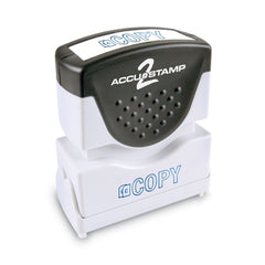 ACCUSTAMP2 1.63 in. x 0.5 in. Pre-Inked COPY Shutter Stamp - Blue