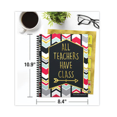 Carson-Dellosa 11 in. x 8.5 in. 2-Page Spread (7 Subjects) Weekly/Monthly Teacher Planner - Multicolor Cover