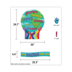 Carson-Dellosa 47-Piece 24.7 in. x 20 in. One World Motivational Bulletin Board Set - Multicolor