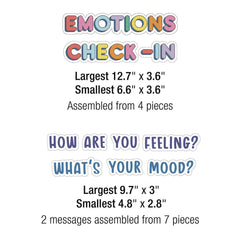 Carson-Dellosa 46-Piece 7.9 in. x 15 in. We Stick Together Emotions Check-In Curriculum Bulletin Board Set - Multicolor