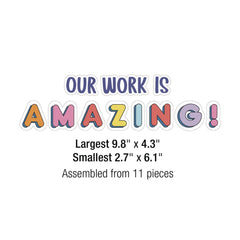 Carson-Dellosa 45-Piece 7.9 in. x 15 in. We Stick Together Our Work Is Amazing Work Display Bulletin Board Set - Multicolor