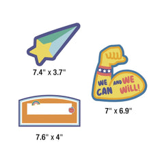 Carson-Dellosa 45-Piece 7.9 in. x 15 in. We Stick Together Our Work Is Amazing Work Display Bulletin Board Set - Multicolor