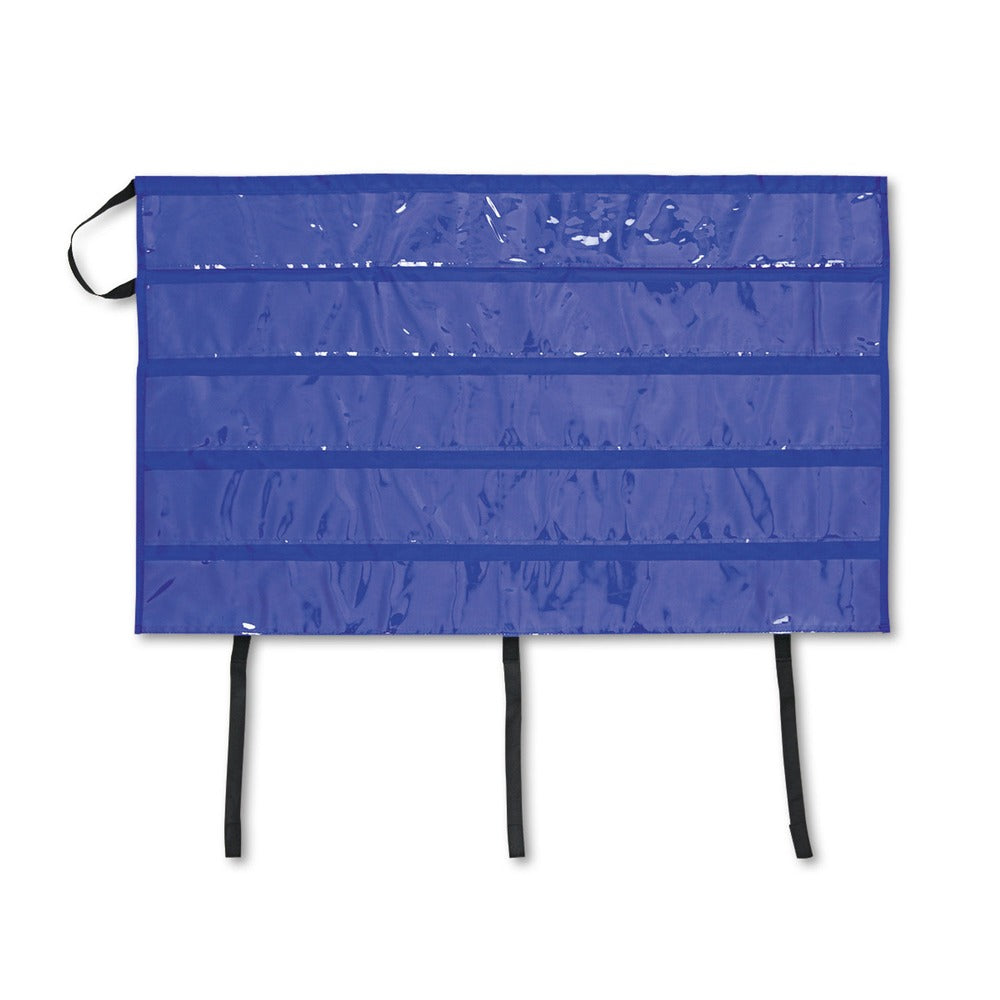 Carson-Dellosa 41 in. x 24.5 in. Border Storage Pocket Chart - Blue/Clear